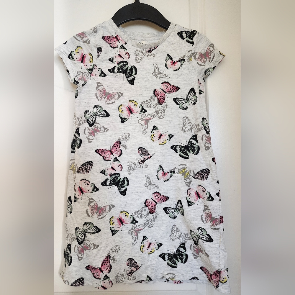 L.O.G.G. H&M jacquard-knit dress, butterflies, Size 6-8Y